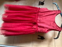 Kleid H&M festlich knallrot Glitzertüll 122 Bayern - Buchloe Vorschau