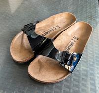 Birkenstock Madrid Gr 41 Lack schwarz Sandalen Schlappen Neu Baden-Württemberg - Bad Saulgau Vorschau