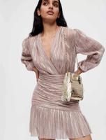 MAJE Paris – Metallic Faltenkleid mit langen Ärmeln (SS23) Berlin - Mitte Vorschau