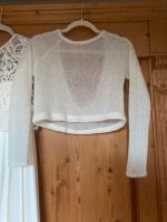 Mohair weiß Hochzeit Pulli Pullover Crop XS 34 Niedersachsen - Bückeburg Vorschau