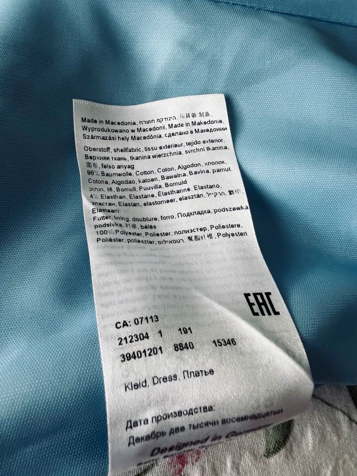Hochwertige Kleid von COMMA gr.38/M Blau/Rot Gürtel Neu 139€ geko in Damme