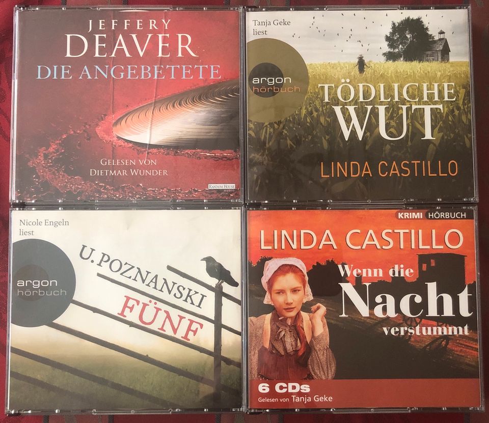 Diverse Hörbücher Hörbuch Thriller Krimi CDs freie Auswahl in Wiesbaden