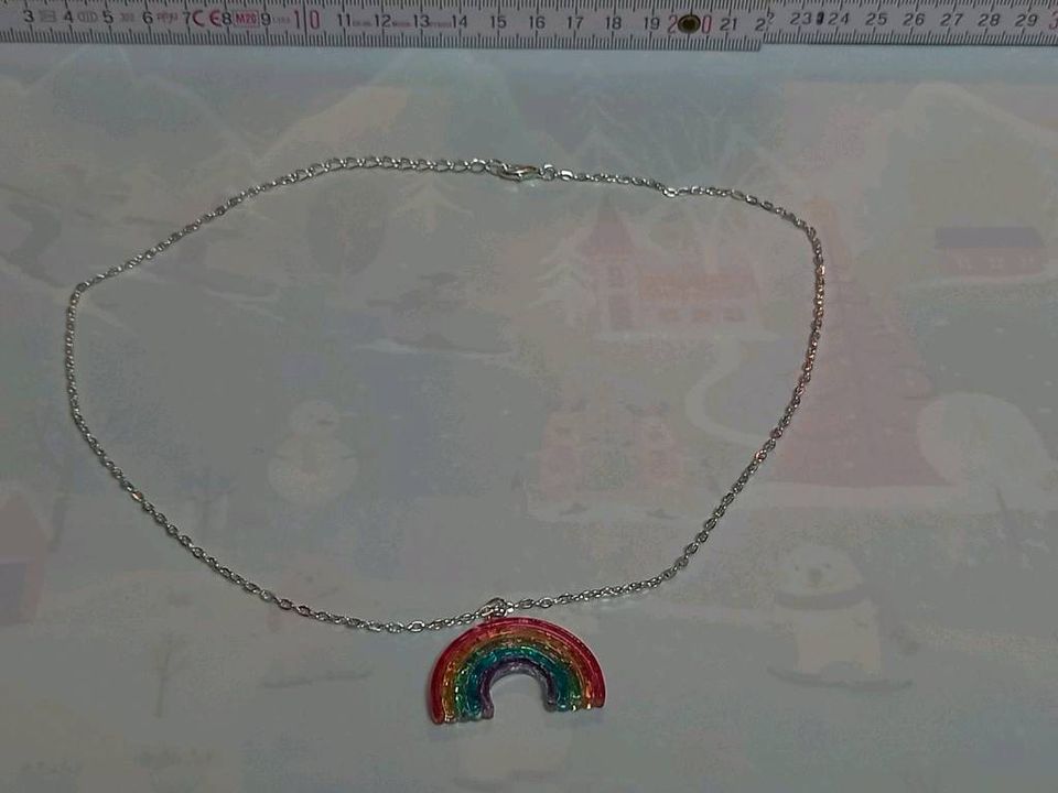 Rainbow Regenbogen Halskette Kette mit Anhänger Pride in Kassel