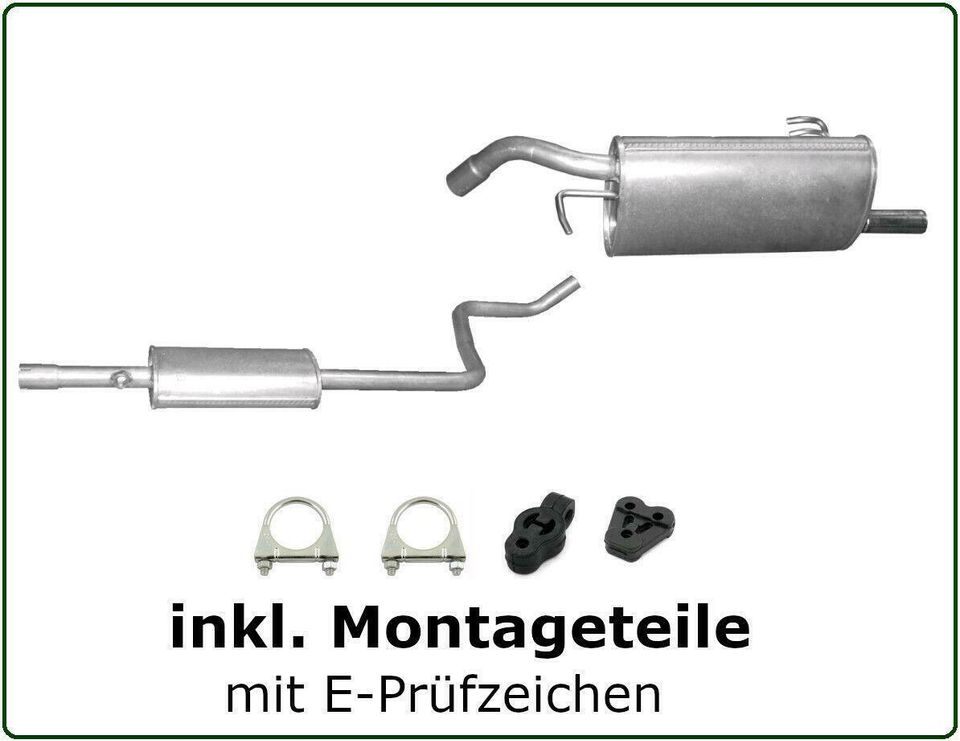 Auspuff Set für SMART FORFOUR 1.1 + 1.3 Mittel + Endschalldämpfer in Berlin