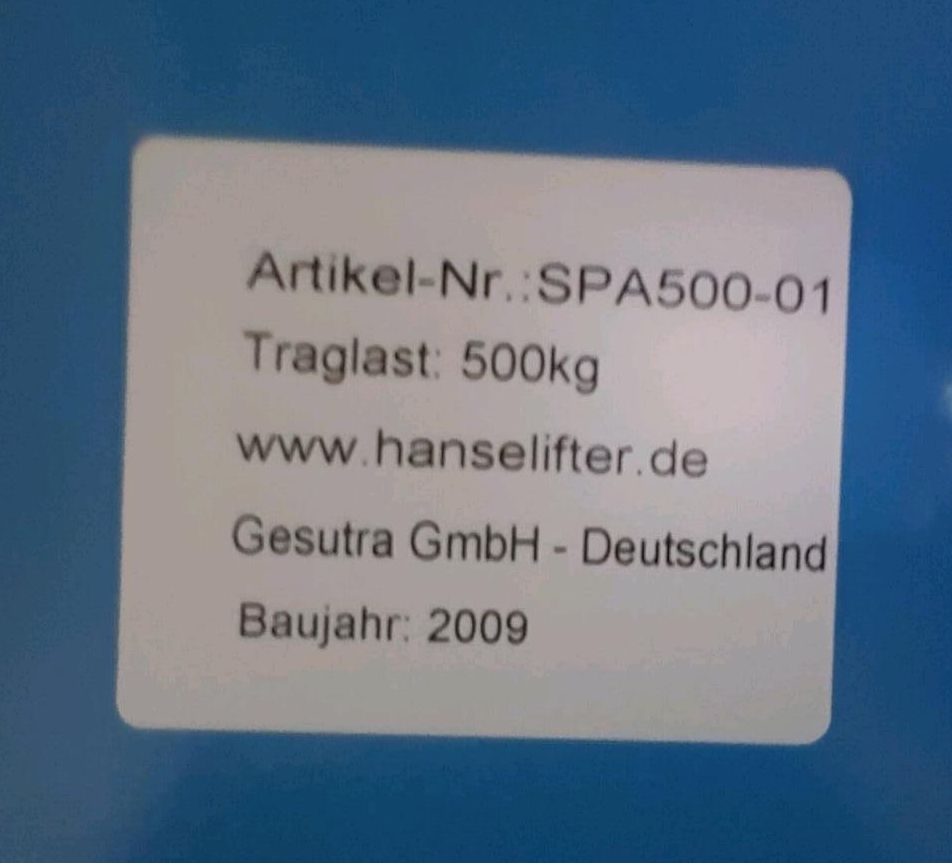 HanseLifter fahrbarer Hubtisch Arbeitstisch Hubtischwagen 500 kg in Nordhausen