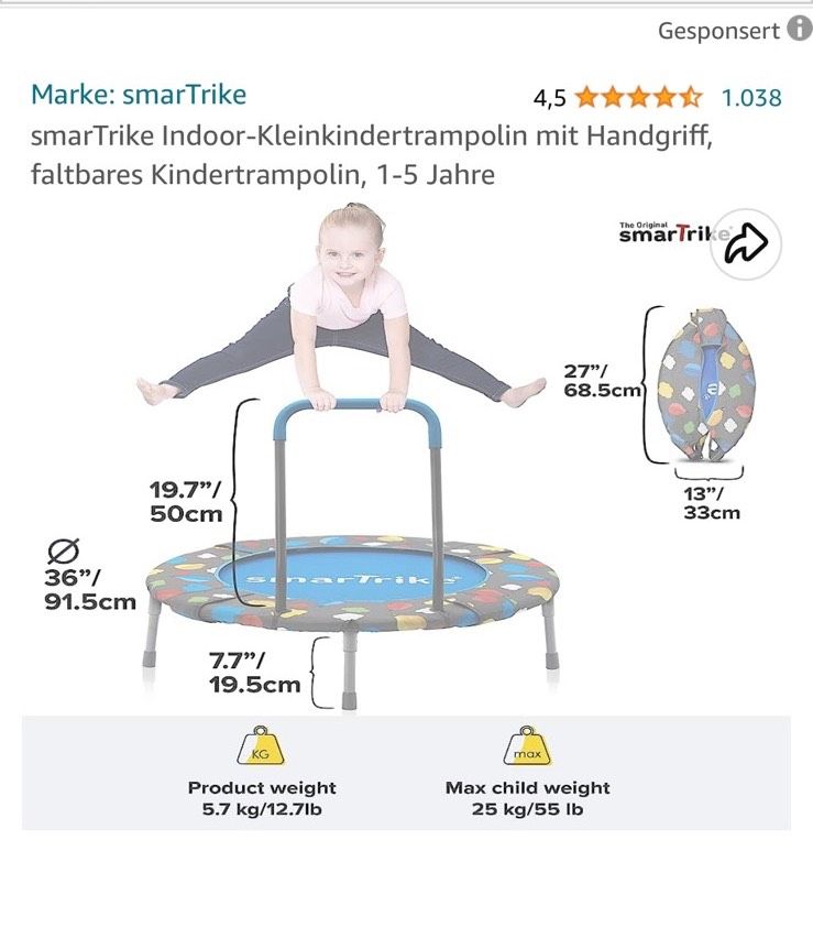 SmarTrike 2in1 Trampolin mit Griff NEU OVP in Nordrhein-Westfalen - Bad  Driburg | Weitere Spielzeug günstig kaufen, gebraucht oder neu | eBay  Kleinanzeigen ist jetzt Kleinanzeigen