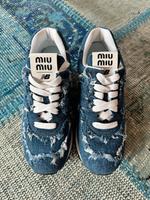 New Balance x Miu Miu 574 Blue Sneaker, Denim, Jeans Nordrhein-Westfalen - Hürth Vorschau
