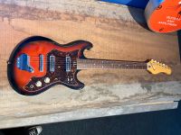 1960/70er Teisco Japan Hertiecaster Red Burst Vintage Bayern - Aschaffenburg Vorschau