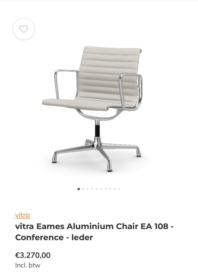 6x Vitra EA108 conference Chairs Chrome - snow White leder in Bunde
