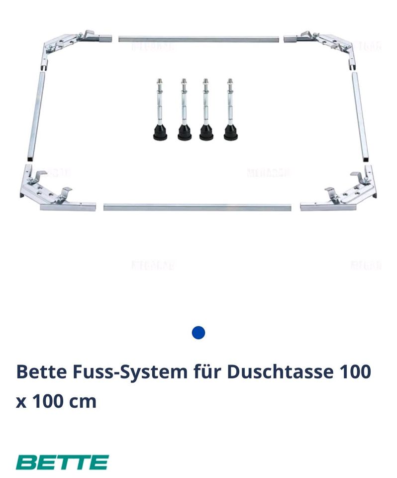 Bette Supra Duschwanne 100x100x6,5 weiß Duschtasse in Baierbrunn