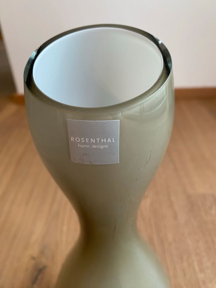 Vase Rosenthal modern grau Glas 35 cm Höhe in Wolfersdorf