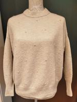 Pullover Pulli mit Deko Perlen Gr. L H&M beige  neuwertig Baden-Württemberg - Stutensee Vorschau