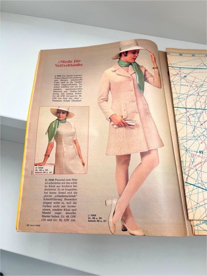 Vintage NEUE MODE Magazin mit Schnittmuster 07/1970 Bauer Verlag in Friedrichshafen