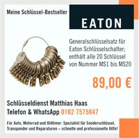 Generalschlüsselsatz für Eaton Schlüsselschalter RMQ-Titan MS1 bis MS20 Bayern - Bayreuth Vorschau