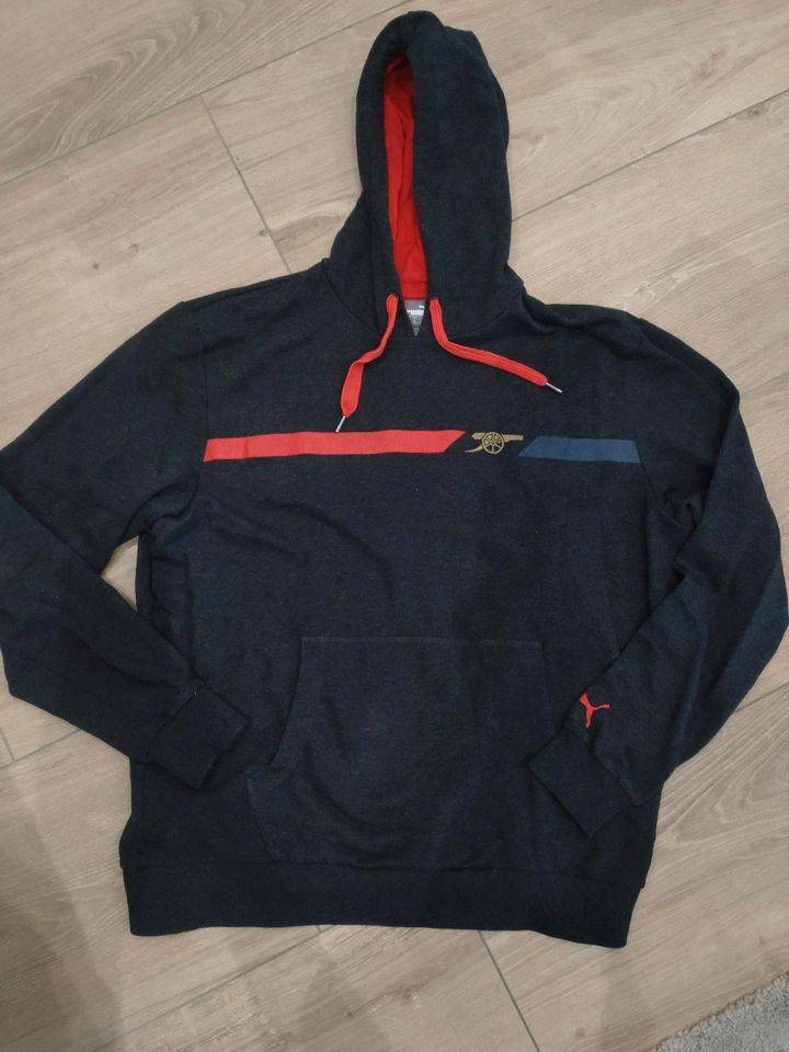 Puma Arsenal Hoodie, dunkelgrau, Gr. XL in Heek