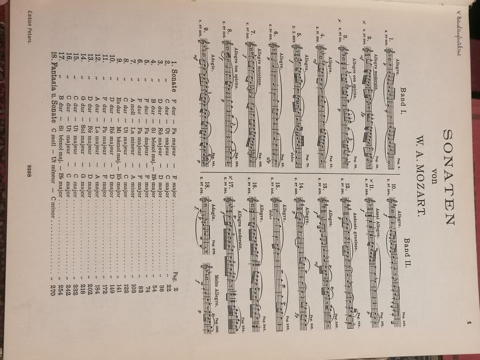 Mozart Sonaten, Band 1 + Band 2 in Weidenthal