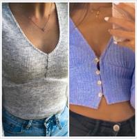 2er Oberteile Cropped Flieder/Grau Gr.32/34 XS S  Basic Pulli Sachsen - Plauen Vorschau