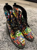 Neu ! Graffiti Print bunte Knöchelboots Schnürstiefel Nordrhein-Westfalen - Düren Vorschau