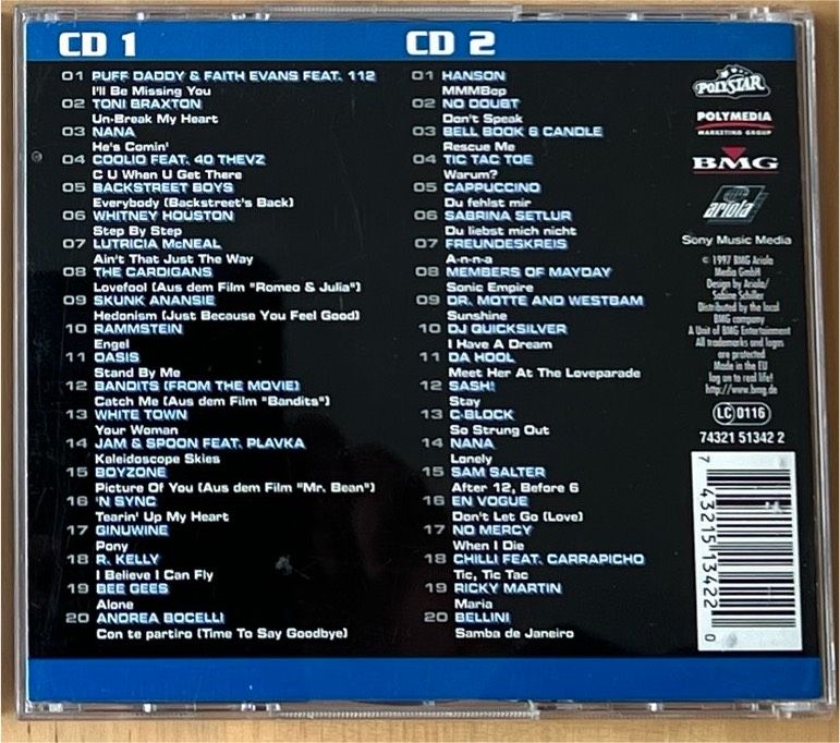 2 Musik CD's - Die Besten Hits des Jahres Top 97 in Köln