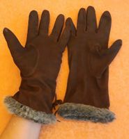 Handschuhe Damen Vintage braun weiches Wildleder  100% Seide Sendling - Obersendling Vorschau