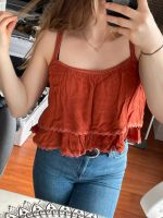 Hippi Crop Top Spitze Orange Korallenrot S 36 New Yorker Nordrhein-Westfalen - Niederkassel Vorschau