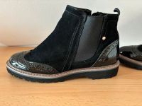 Schwarze Stiefeletten mit Lackdetails in Gr. 37 - neuwertig! Wandsbek - Hamburg Farmsen-Berne Vorschau