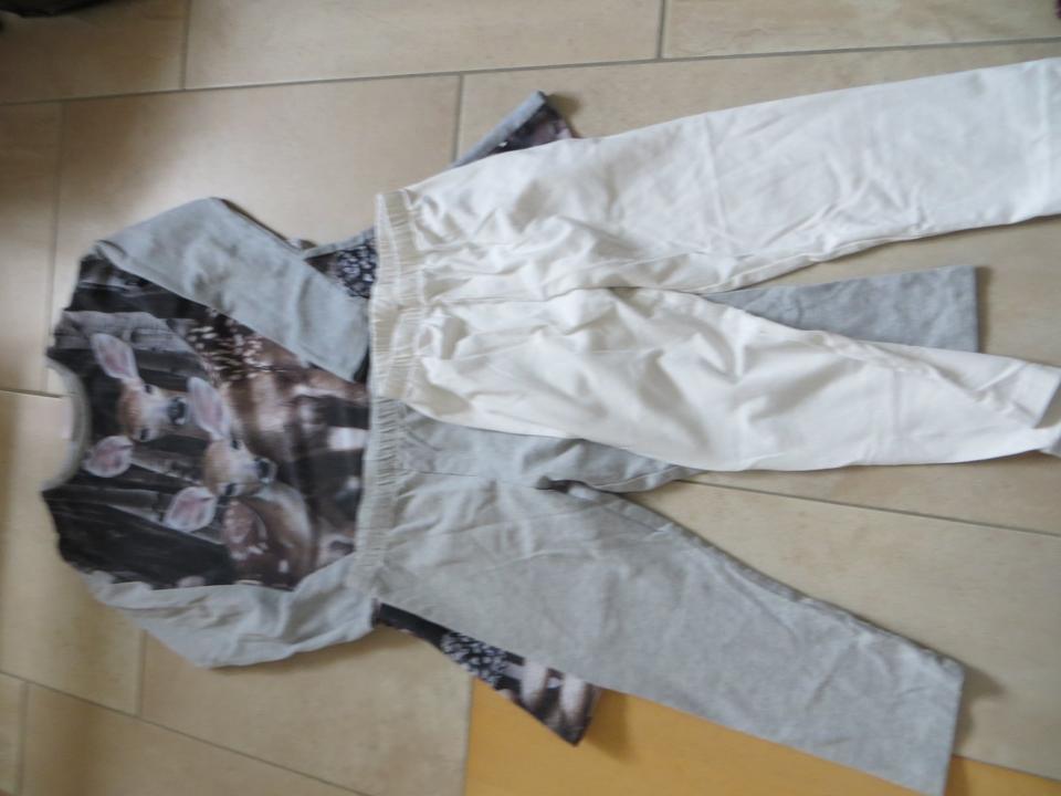Set 3 tlg. Kleid Molo langarm 134 140 Rehe und 2 Capri wie neu in Teisendorf