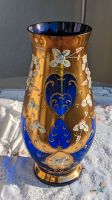 Bohemia Vase Blau mit Gold Malerei Handarbeit Bayern - Augsburg Vorschau