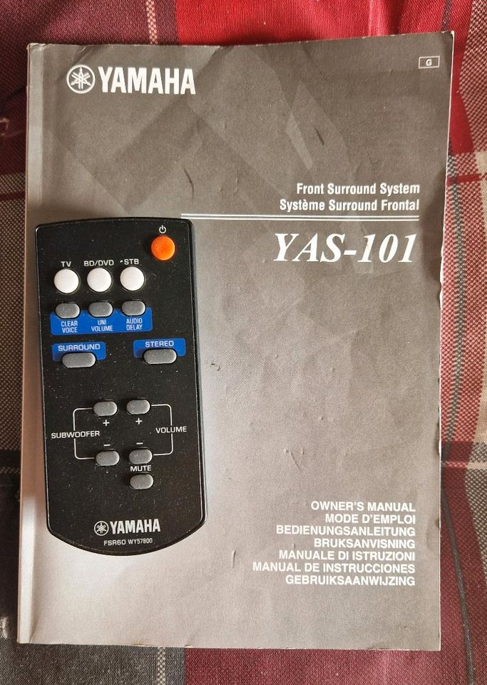 Yamaha YAS-101   Handbuch und Fernbedienung in Rodenberg
