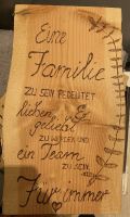 Holzbrett Familie Dekoration Gravur Spruch Bayern - Stadtprozelten Vorschau