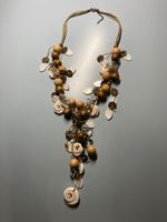 Modeschmuck Halskette mit Muscheln, Holzperlen, Glasperlen, Metal Hessen - Nidda Vorschau