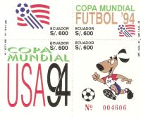Ecuador Block 149 ** Fußball-WM 1994 in USA - Maskottchen - Sport Nordrhein-Westfalen - Kamen Vorschau