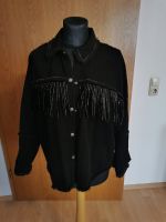 Damen Jacke mit Fransen schwarz mit Glitzersteinen Größe XS Zara Bayern - Helmbrechts Vorschau
