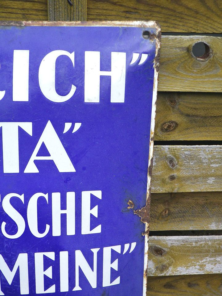 Emailleschild Zürich Vita Versicherungen Gottfried Dichanz Berlin in Döbern