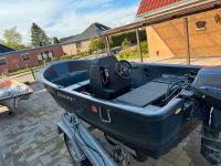 Pionier 13 darkline Konsolenboot Trailer und 6 PS Yamaha Niedersachsen - Hinte Vorschau