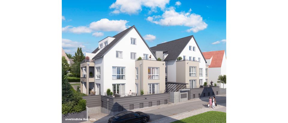 Beutelsbach: Große 2-Zi.-Wohnung mit gr. Loggia **Aufzug | Tiefgarage** in Weinstadt