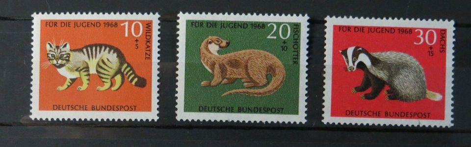 3x Briefmarken Postwertzeichen Sammlermarken Sammler,  1968 in Wuppertal