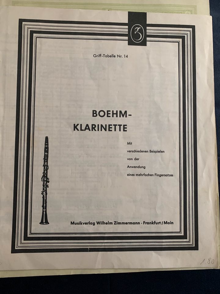 Schule / Noten für Klarinette in Köln