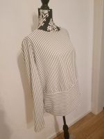 H&M Bluse Langarmshirt Gr XL 42 schwarz weiß gestreift Business Thüringen - Wichtshausen Vorschau