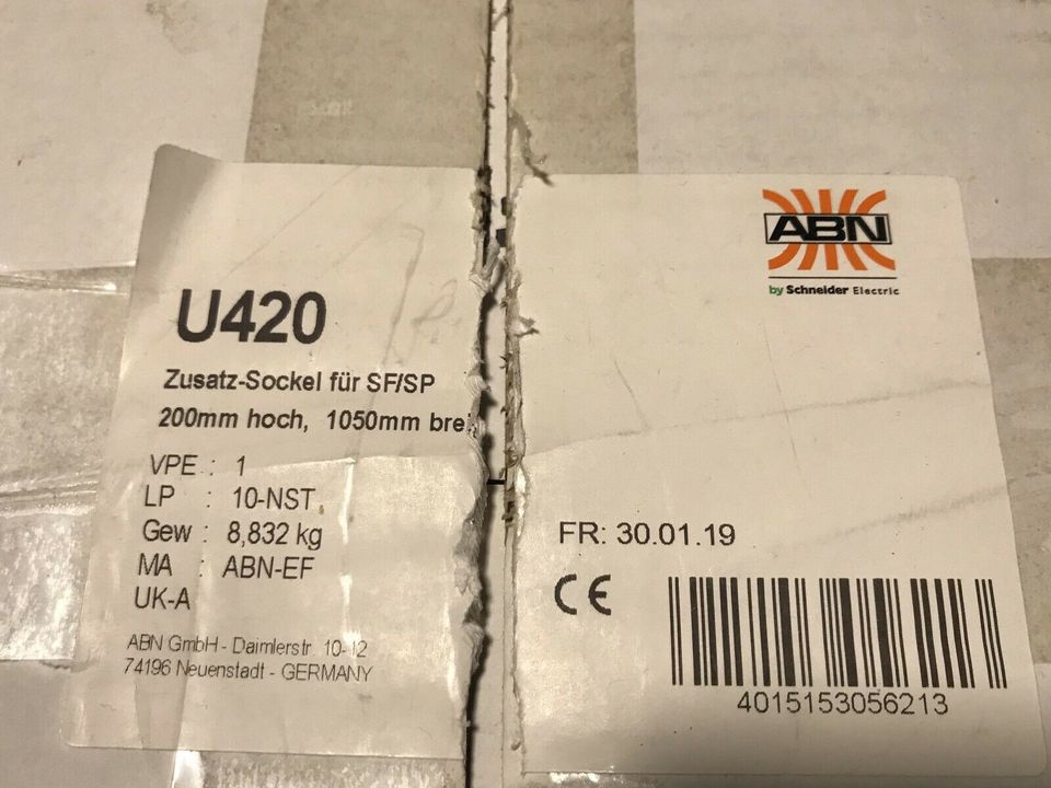 ABN Zusatz-Sockel U420 für Zählerschrank *neu* in Bretzfeld