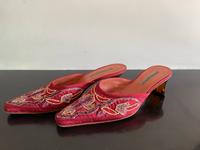 Damen Mules original Armando Pollini Gr.39 Seide bestickt, Leder Schleswig-Holstein - Ahrensburg Vorschau