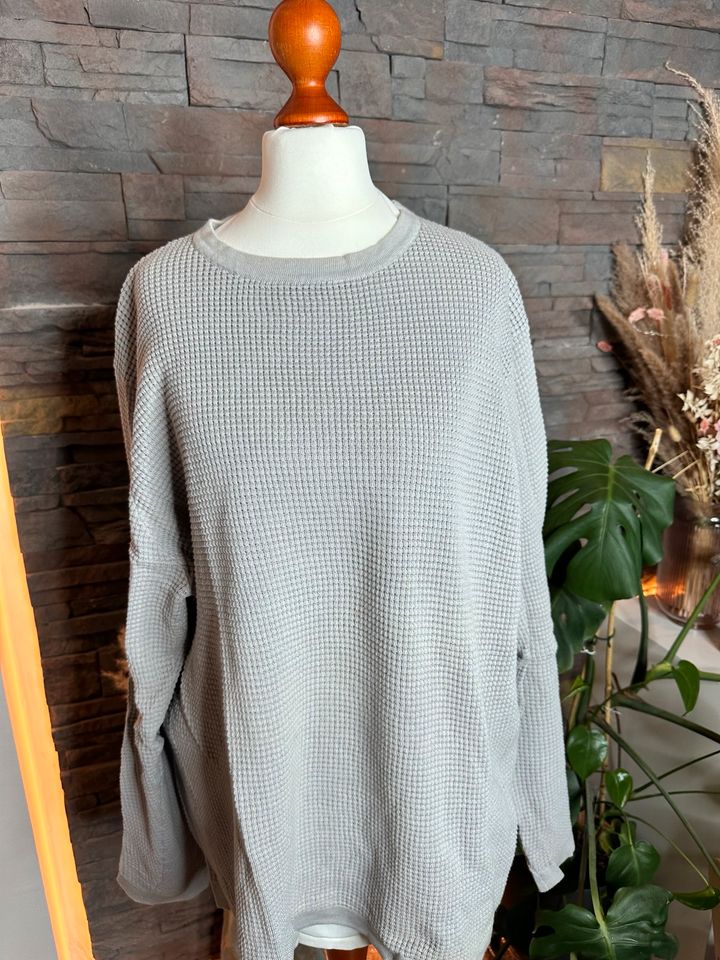 Herren Pullover XL Waffelstrick Pulli Sweater 100% Baumwolle in Liederbach