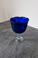 Glas Kelch Kobalt Blau handgedreht Blumentopf Glas Design Vase Sachsen - Chemnitz Vorschau