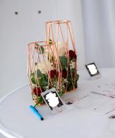 Hochzeitsdeko - 2 hohe roségoldene geometrische Blumenvasen Rheinland-Pfalz - Altenkirchen Vorschau