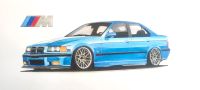 BMW E36 M3 selbstgemaltes Bild Limousine blau Niedersachsen - Friesoythe Vorschau