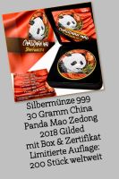 Silbermünze 999 30 Gramm China Panda Mao Zedong 2018 Gilded München - Pasing-Obermenzing Vorschau