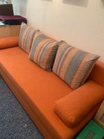 orange Couch, Schlafcouch ausklappbar mit Bettkasten zu verkaufe Dresden - Laubegast Vorschau