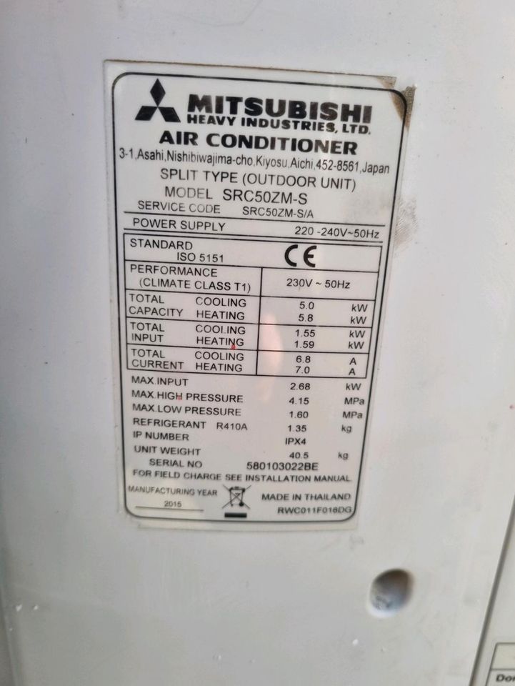 Klimaanlage Mitsubishi Innen und Außengerät! in Leonberg