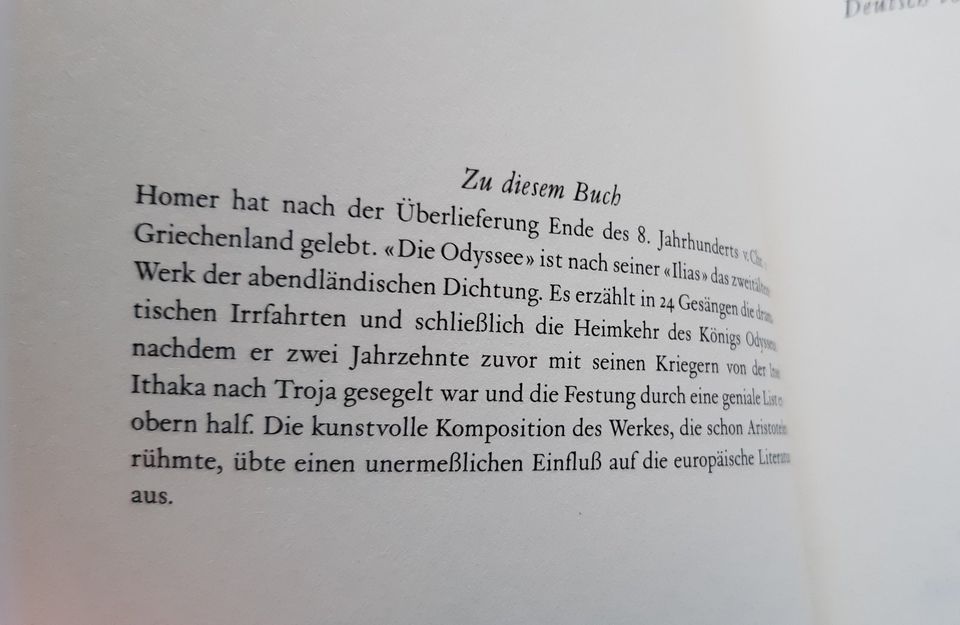 Homer Ilias, Homer Odysee, aus dem Griechischen, Dichtung Sage in Bochum