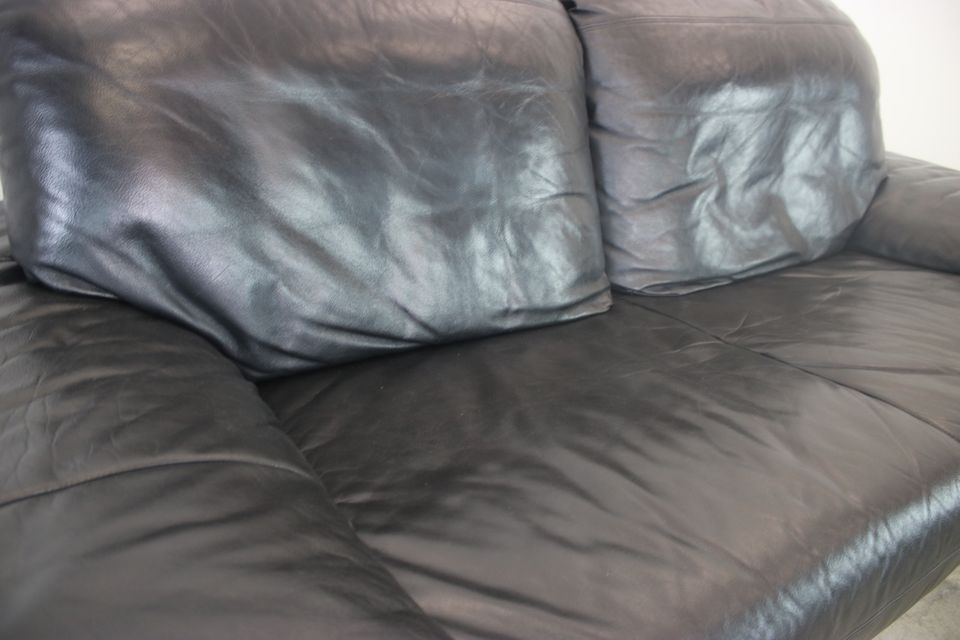 Rolf Benz Sofa 345 Modell Zweisitzer Designer Couch Schwarz Leder in Berlin